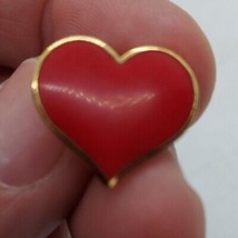 Vintage Goldtone Hallmark Red Heart Tac Pin - £7.90 GBP