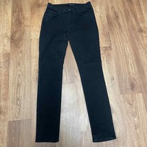 J Brand Solid Black Shadow Skinny Leg Jeans Womens Size 27Wx30L Mid-Rise - £34.73 GBP