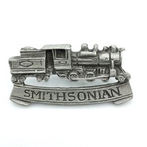 SMITHSONIAN pewter locomotive hat or pin - silver-tone railroad train engine 1&quot;  - £9.39 GBP