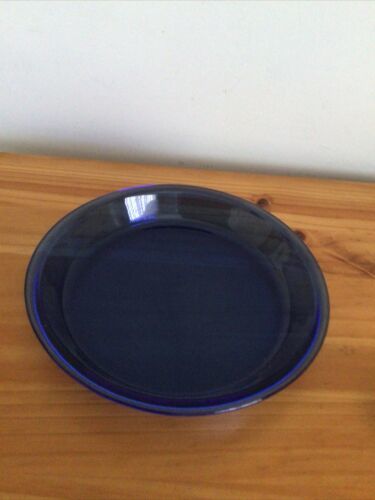 Anchor Hocking Ovenware Cobalt Blue Glass 9" Dia. Pie Plate Baking Round Dish - £10.99 GBP