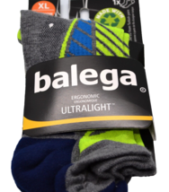 Balega Ergonomic Ultralight Green Gray Socks Size XL No Show - £9.58 GBP