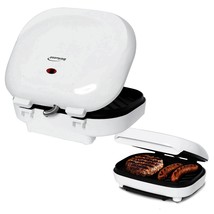 Brentwood Electric Contact Grill 2 Slice Capacity - White - £52.16 GBP