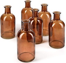 Serene Spaces Living Bud Vases, Apothecary Jars, Decorative, Amber, Set ... - £28.43 GBP