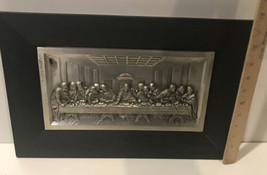 Vtg Last Supper Made In West Germany  Metal Heavy Framed 17 Inch X 11 Inch - £84.79 GBP