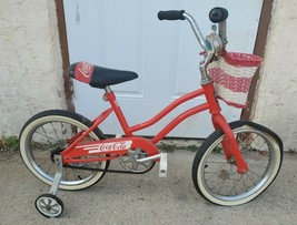 VINTAGE HUFFY 1980s COCA COLA Sign PROMOTION BICYCLE children Training W... - $363.37