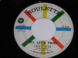 Joey Dee Hey Let&#39;s Twist Roly Poly 45 Rpm Record Vintage Roulette Label - £9.58 GBP