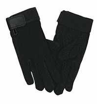 English or Western Horse Riding Gloves Black Cotton w/ Pebble Palm XS S ... - £7.11 GBP+