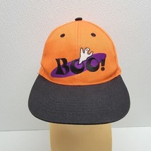 Halloween BOO! Ghost Embroidered Spooky Snapback Hat Orange Black - £11.65 GBP