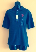 Nwt Gray Us Polo Asson. Polo Shirt w/ Red Piping Sz 14/16 - £18.50 GBP