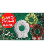 Light Up Holiday Christmas Wreath - Ceramic Bisque - Unpainted or Painte... - $85.00