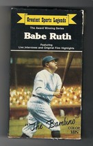 Greatest Sports Legends Babe Ruth VHS Video Tape rare OOP - £14.98 GBP