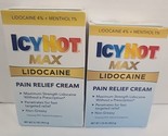 Icy Hot MAX Pain Relieving Cream - 2.7oz-1.75oz. Lot of 2 New - £11.64 GBP