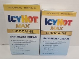Icy Hot MAX Pain Relieving Cream - 2.7oz-1.75oz. Lot of 2 New - £11.65 GBP