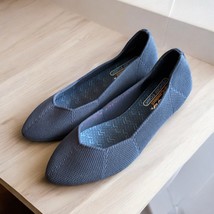 Skechers Cleo Memory Foam Stretch Knit Navy Ballet Flat Shoes 158022 Wom... - $29.30