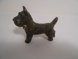 Vintage Cast Iron Miniature Scottish Terrier Made in Japan 2&quot; x 3&quot; - £11.19 GBP