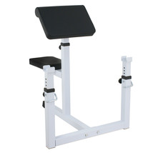 Adjustable Arm Curl Weight Bench Seated Arm Isolated Biceps Body Training - £98.08 GBP