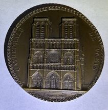 1842 Cathedrale de Paris Bronze Medallion - $300.00