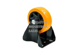 4&quot; x 1-1/2&quot; Rigid Caster Orange Polyurethane Wheel  450lb ea. - £9.65 GBP