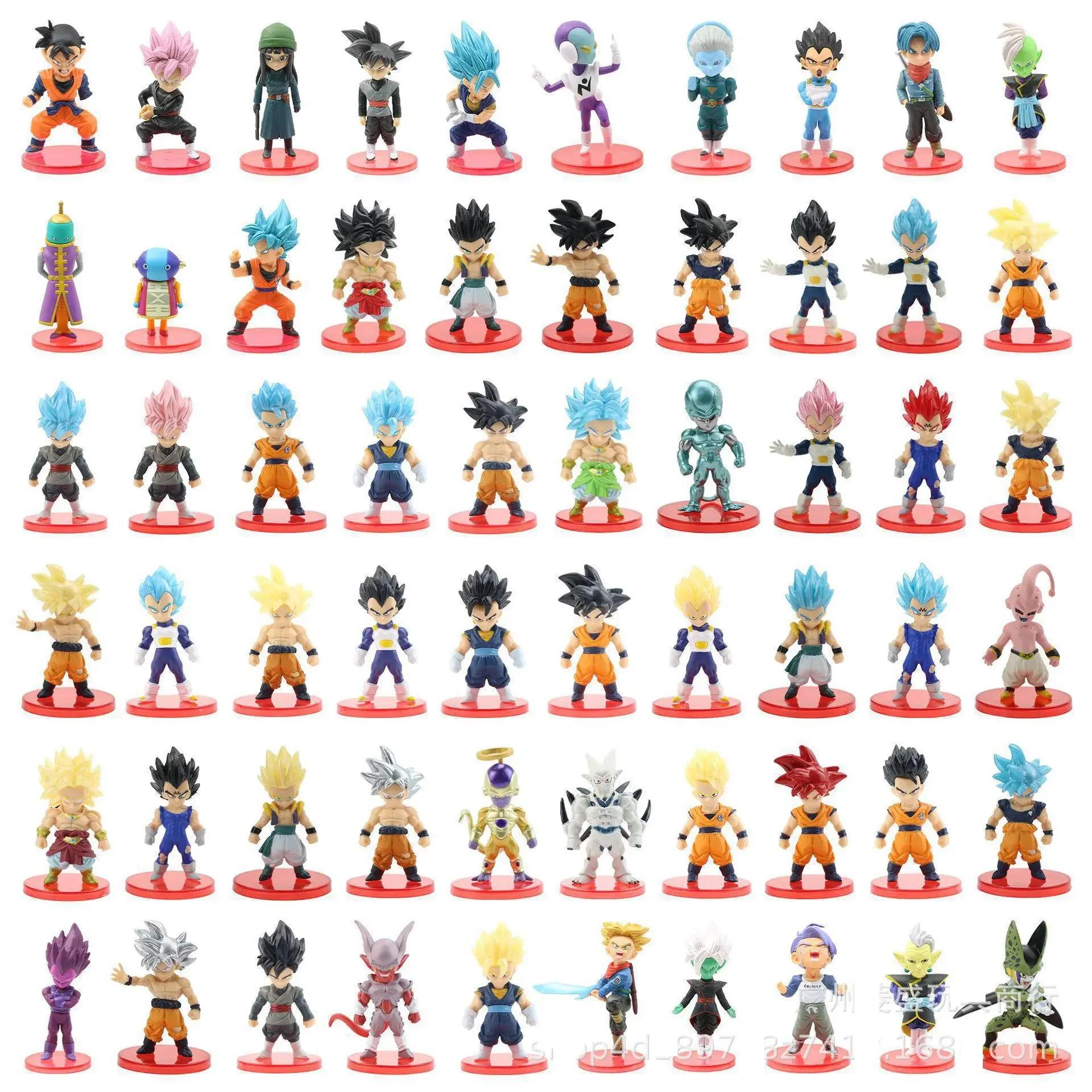60 Pcs/Lot Dragon Ball Mini Figure 78pcs Wholesale 18+18+21+21 6-8cm Figurines - £66.18 GBP+