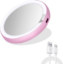 Pocket Mirror, 1X/3X Magnification LED Compact Travel Makeup Mirror (Pink) - £20.10 GBP