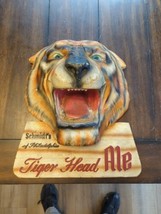 vintage Schmid&#39;s Tiger Head Ale foam wall sign - incredibly rare - $495.00