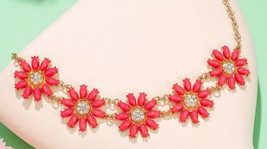 Orange daisy chunky necklace - $11.88