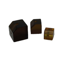 Lot 3 Multicolor Brown Yellow Various Size Cube Apple Juice Bakelite But... - £30.89 GBP