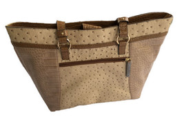 New Direction Faux Ostrich Leather Tote 3 Interior sectionS, Browns NWT  - £20.72 GBP