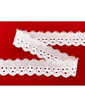 English embroidery lace braid 1.5cm San Gallo 4BF02G scalloped steering wheel... - £1.40 GBP