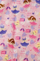 Sewing Cotton Quilting Fabric Pink Girls Ballet Dancer Print Pattern 44x80 - $19.79
