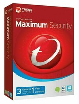 Trend Micro Maximum Security 2021 - 3 Pc Device For 2 Years - Download - £6.44 GBP