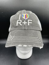 R + F Rodan and Fields Ball Cap Heart Mesh Grey DSide Mesh StrapBack Rainbow - £6.29 GBP