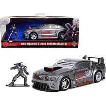 2006 Ford Mustang GT Gray Metallic and War Machine Diecast Figurine &quot;Avengers... - £16.64 GBP