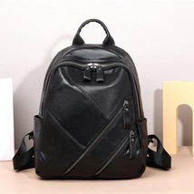 2022 New Casual Women Backpack Leather Travel Bags First Layer Cowhide Solid Col - £95.23 GBP