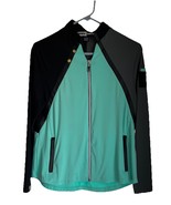 Vintage Jamie Sadock Green &amp; Black Golf Jacket Lightweight Long Sleeve SZ S - $437.71 MXN
