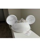 Disney Parks Minnie Mouse Ears Happily Ever After Wedding Bride Hat NEW - £31.30 GBP