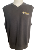 Cutter &amp; Buck Men&#39;s Cotton Sweater Vest PGA Colorado Section Black Large - $23.74
