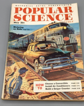VINTAGE POPULAR SCIENCE MONTHLY MAY 1955 MAGAZINE Motoring On Rails - $12.98