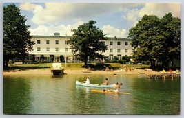 View From Lake Ruttger&#39;s Birchmont Lodge Lake Bemidji  MN UNP Chrome Postcard - £4.00 GBP