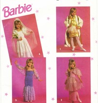 Child&#39;s Barbie Dress Up Costume Bridal Dance Ball Princess Gown Sew Pattern 3-8 - £11.98 GBP