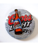 Coors Light Pinback 2.25&quot; Round Button with Dangling Beer Bottle - £9.37 GBP