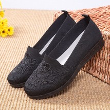 New Breathable Cloth Shoes for Women&#39;s Soft Bottom Non-Slip Mom Shoe Low-Cut Sli - £29.84 GBP