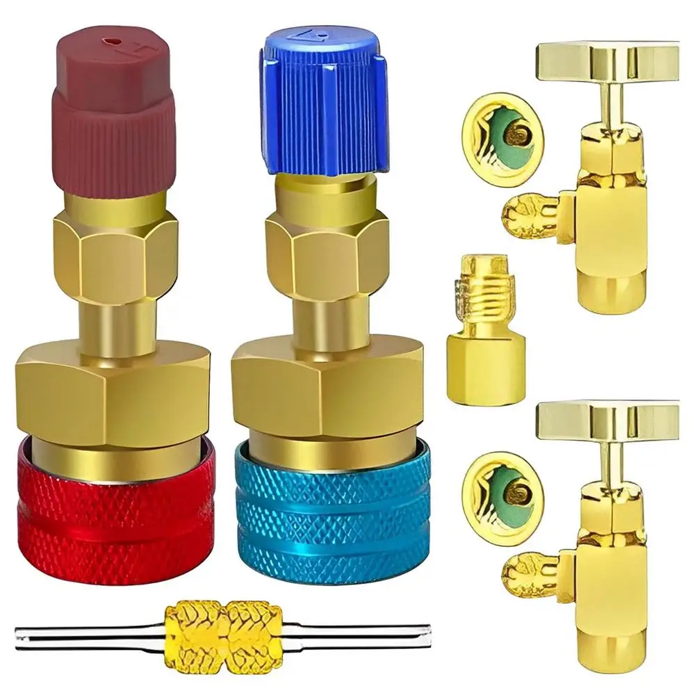 AC Refrigerant Hose Fitting Connector Hose Fitting Quick Couplers ss Connector A - £87.66 GBP