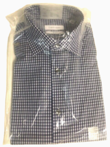 $80 Calvin Klein Men Regular-Fit Plaid Print Stretch Dress Shirt 16 34/3... - £14.78 GBP