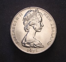 1971 New Zealand $1 Dollar Uncirculated Proof Like Gem Coin - £19.35 GBP