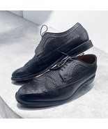 Allen Edmonds Boca Raton Black Woven Leather Dress Shoes Mens 11 Wingtip... - $99.89