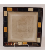 Home Trends MOSAIC TILES Square SALAD PLATE 7 1/2&quot; Stoneware - $177.06 MXN
