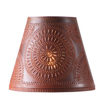 Irvins Country Tinware 14-Inch Fireside Shade with Chisel in Rustic Tin - £63.28 GBP