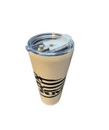 Black Matte Tattered USA Army Flag White Matte Cup 32oz tumbler slim curve - $35.30 CAD