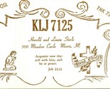 Vtg Ham Radio CB Amateur QSL QSO Card KLJ 7125 Morris Illinois IL Embossed - $15.10